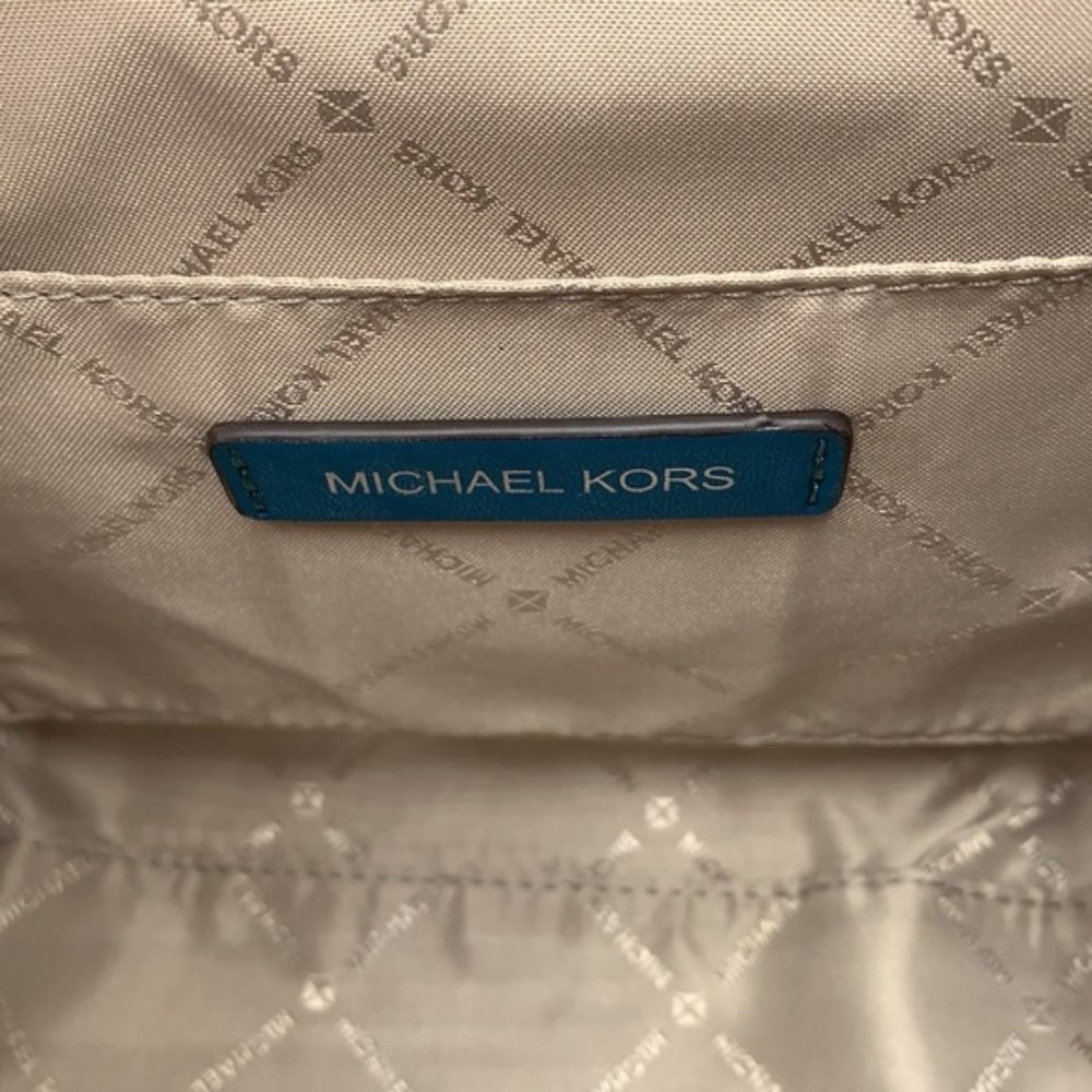 Michael Kors Avril Small Leather Top-Zip Satchel Lagoon color - Picture 7 of 16